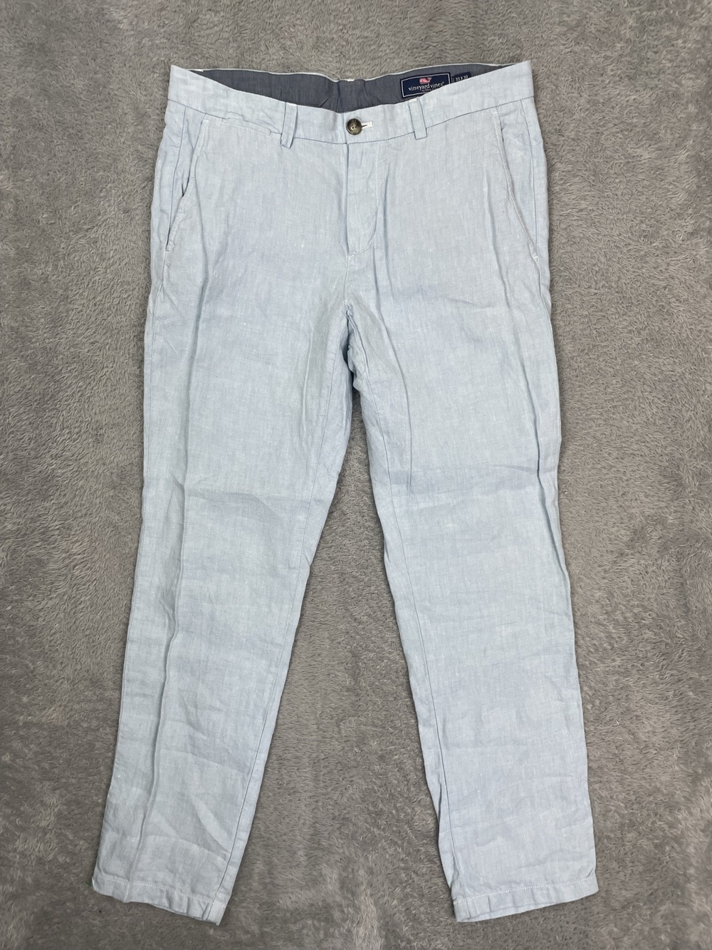 Vineyard Vines Breaker Pant Chino Pants Mens 33x30* Blue Linen Casual